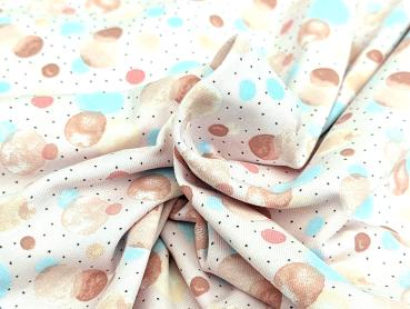 Baumwolljersey Kleine Kreise Dots Pastell Hellrosa